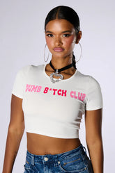 Anything You Can Do, I Can Do Better" Baby Tee Crop Top Color White