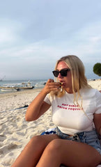 Trendy “Hot Girls Drink Tequila” Baby Tee – Color White