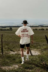 Just Kiss Me Oversized T-Shirt – Bold Statement Graphic Tee
