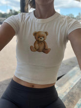 Vintage Teddy Bear Baby Tee – Cute & Cozy Graphic Crop Top