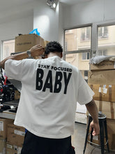 “Stay Focused Baby” Motivational T-Shirt – Trendy Oversized Statement Tee