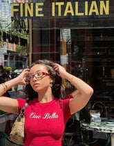 Ciao Bella Red Baby Tee – Stylish Italian-Inspired