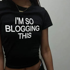 I'm So Blogging This Y2K 90s Inspired Baby Tee | Crop Top