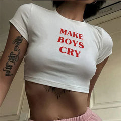 Make Boys Cry Baby Tee | Crop Top