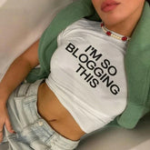 I'm So Blogging This Y2K 90s Inspired Baby Tee | Crop Top
