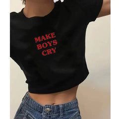 Make Boys Cry Baby Tee | Crop Top