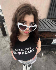Bold Statement Baby Tee Crop Top – Edgy & Trendy Streetwear Color Black