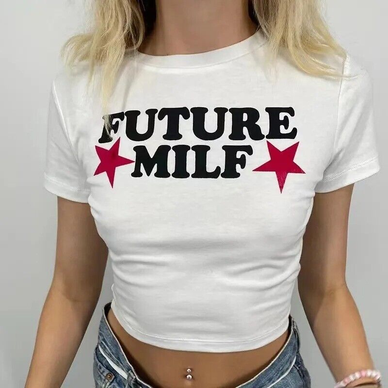 Adorable Baby Tee Crop Top - Perfect for Casual and Trendy Outfits Color White