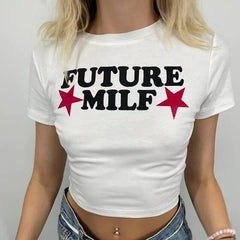 Adorable Baby Tee Crop Top - Perfect for Casual and Trendy Outfits Color White