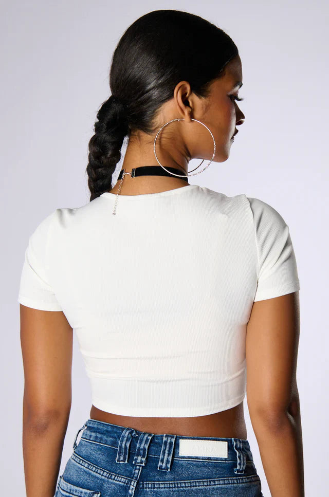 Anything You Can Do, I Can Do Better" Baby Tee Crop Top Color White