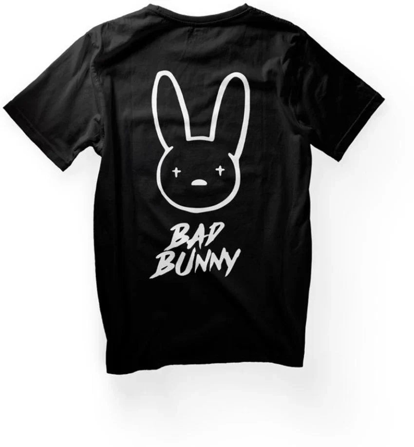 Black Oversized Bad Bunny Tee – Trendy Graphic T-Shirt for Streetwear Lovers