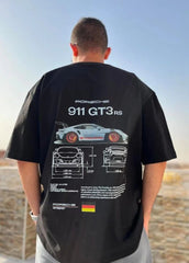 Porsche 911 GT3 RS Oversized Unisex T-Shirt – 180 GSM Premium Cotton | Car Graphic Tee