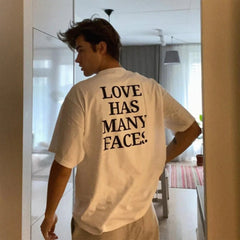 Love Has Many Faces Oversized T-Shirt | Drop Shoulder