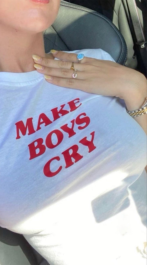 Make Boys Cry Baby Tee | Crop Top